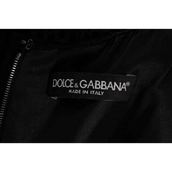 Dolce & Gabbana Embroidered  Floral Lace Pencil Dress Medium IT 38 Button Front - Picture 13 of 13